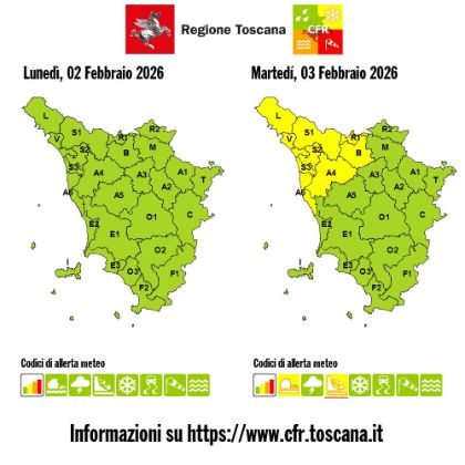 Allerta meteo gialla rischio idrogeologico-idraulico reticolo minore