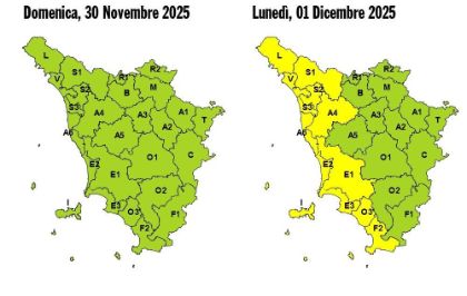 Nuova allerta meteo per lunedì 1 dicembre