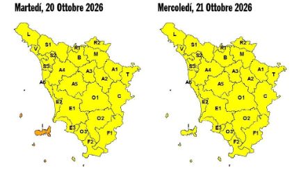 Aggiornamento allerta meteo di intesità gialla