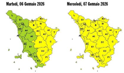 ++ Aggiornamento ++ Allerta meteo per rischio ghiaccio per tutte le 24 ore mercoledì 7 gennaio 