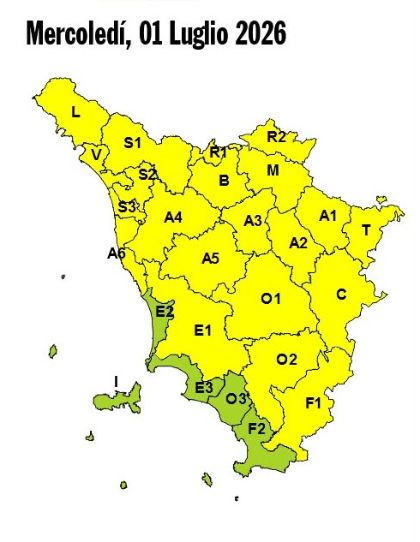 Nuova allerta meteo di intensità gialla