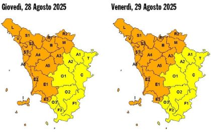 Scatta una nuova allerta meteo di intensità arancione Scatta una nuova allerta meteo di intensità arancione