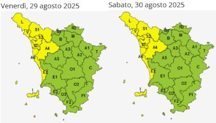 Nuova allerta meteo tra venerdì 29 e sabato 30 agosto Nuova allerta meteo tra venerdì 29 e sabato 30 agosto