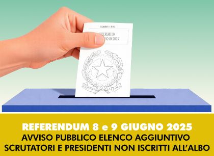 Disponibilità all’inserimento in elenchi aggiuntivi di scrutatori e presidenti di seggio per i non iscritti negli albi Disponibilità all’inserimento in elenchi aggiuntivi di scrutatori e presidenti di seggio per i non iscritti negli albi