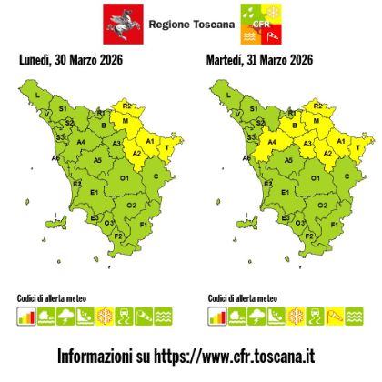 Vento, allerta gialla per martedì 31 marzo