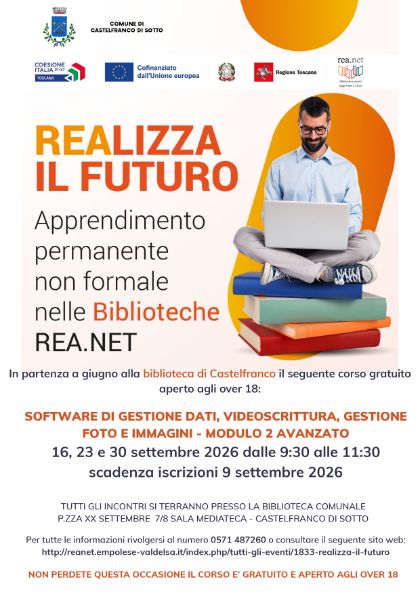 Informatica, un corso avanzato alla biblioteca comunale, iscrizioni entro il 9 settembre