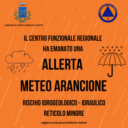 Allerta meteo Arancione - proroga 
