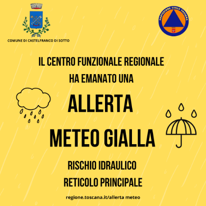 Allerta meteo gialla 