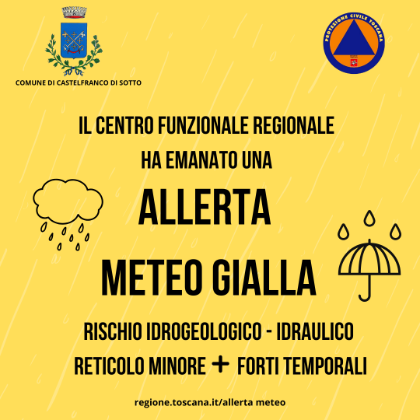 Allerta meteo gialla Allerta meteo gialla
