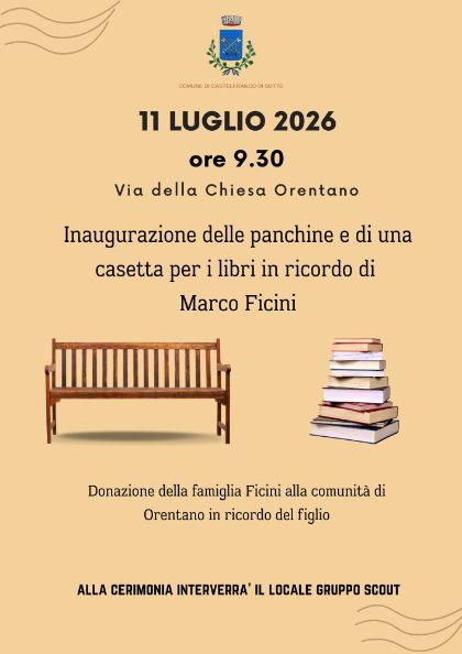 Due panchine per ricordare Marco 