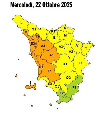 allerta arancione 22 ottobre