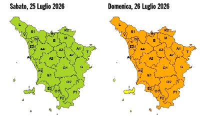 allerta meteo arancione 26 luglio 2026