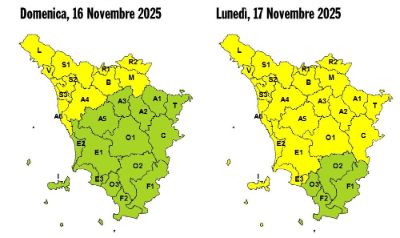 allerta meteo lunedi 17 novembre 2025