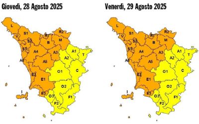 allerta meteo giovedi e venerdi 29 agosto