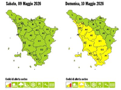 allerta meteo  domenica 10 maggio