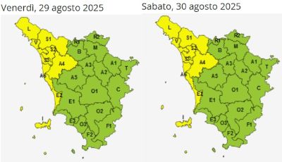 allerta meteo tra venerdi 29 e sabato 30 agosto 2025
