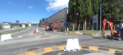 CANTIERE ROTATORIA DEFINITIVA VIA USCIANA VIALE EUROPA