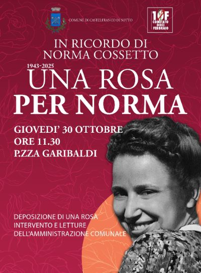una rosa per norma cossetto 2025 una rosa per norma cossetto 2025