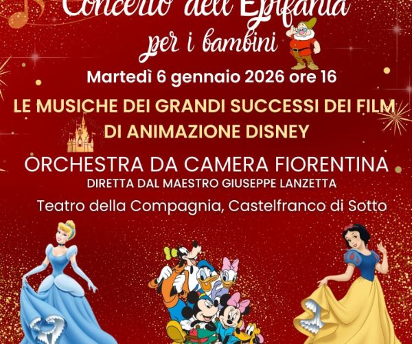 Il concerto dell'Epifania con le musiche dei film di Disney e l'Orchestra da Camera Fiorentina