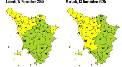 allerta meteo gialla martedì 18 novembre 2025