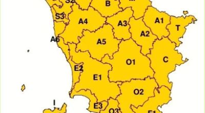 allerta gialla venerdì 9 ottobre 2026