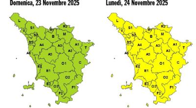 allerta meteo lunedì 24 novembre 2025