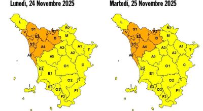allerta meteo martedì 24 novembre 2025