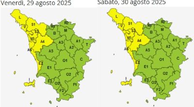 allerta meteo tra venerdi 29 e sabato 30 agosto 2025
