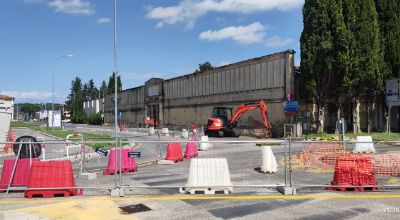 CANTIERE ROTATORIA DEFINITIVA VIA USCIANA VIALE EUROPA