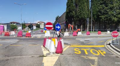 CANTIERE ROTATORIA DEFINITIVA VIA USCIANA VIALE EUROPA