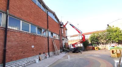 lavori gronde e scossaline scuola guerrazzi