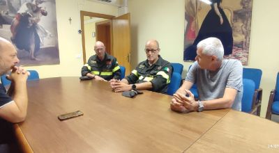 visita giangiobbe vigili del fuoco provinciale, giani, maffei vvf, vigili del fuoco